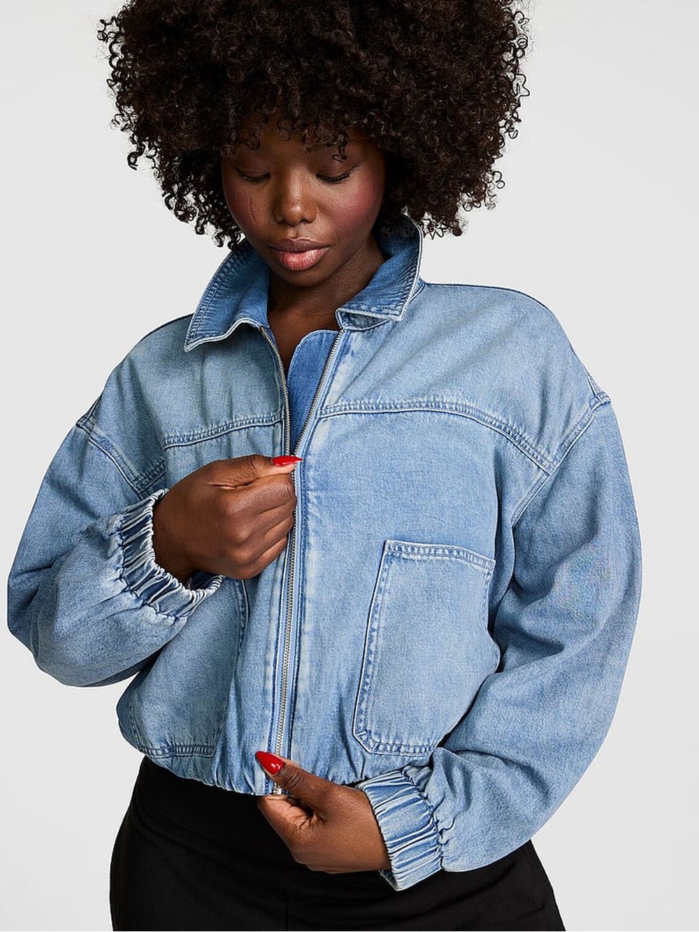 VS Pink bubble-hem jacket